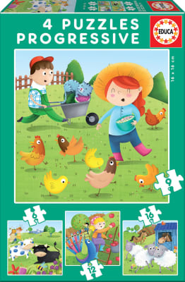 PUZZLES PROGRESIVOS ANIMALES DE LA GRANJA