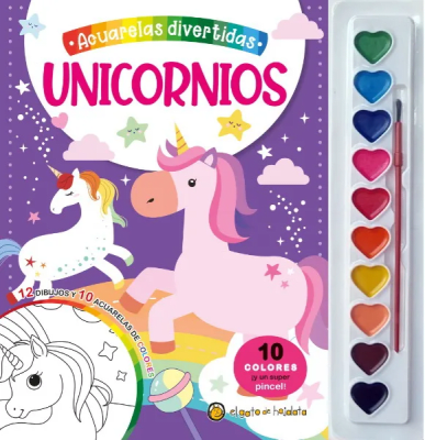 ACUARELAS DIVERTIDAS UNICORNIOS