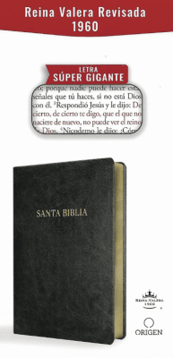 BIBLIA RVR60 LETRA SUPER GIGANTE NEGRA