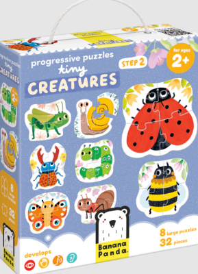 PUZZLE - PROGRESSIVE TINY CREATURES (32 PIEZAS, 8 PUZZLES)