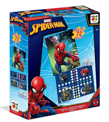 2 EN 1 PUZZLE + LUDO SPIDERMAN