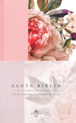 BIBLIA RVR 1960 TELA FLORES ROSADA
