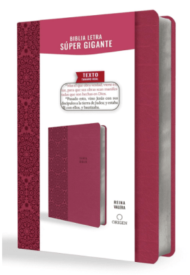 BIBLIA RVR LETRA SUPER GIGANTE PIEL FUCSIA