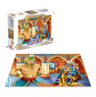 PUZZLE 100 PIEZAS EL MERCADER Y EL GENIO - COLECCIÓN CLÁSICOS INFANTILES II