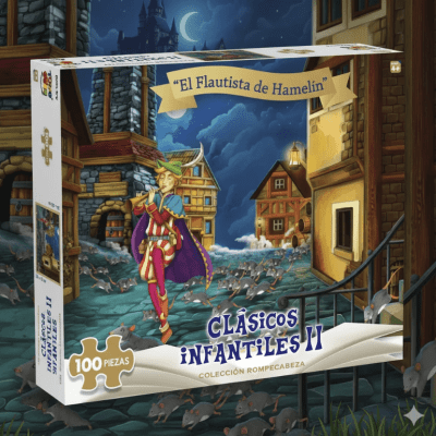 PUZZLE 100 PIEZAS EL FLAUTISTA DE HAMELÍN - COLECCIÓN CLÁSICOS INFANTILES II
