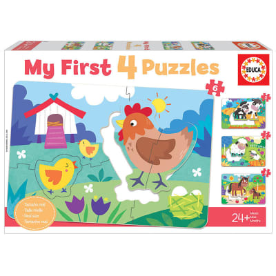 MY FIRST 4 PUZZLES MAMÁ Y BEBÉS DE LA GRANJA