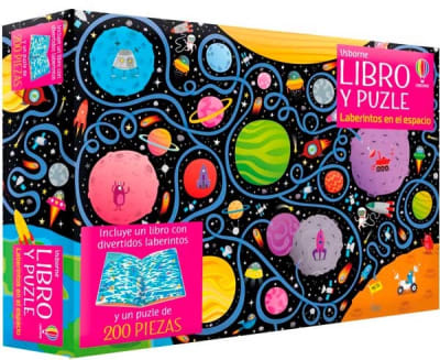 LABERINTOS EN EL ESPACIO. LIBRO Y PUZLE 200 PIEZAS