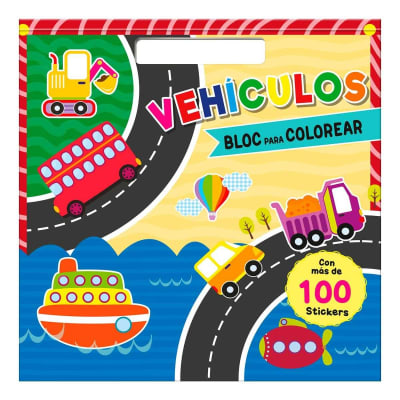VEHICULOS BLOC PARA COLOREAR