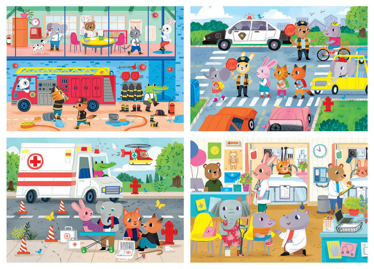 PUZZLES PROGRESIVOS 4 EN 1 HEROES EN ACCION2