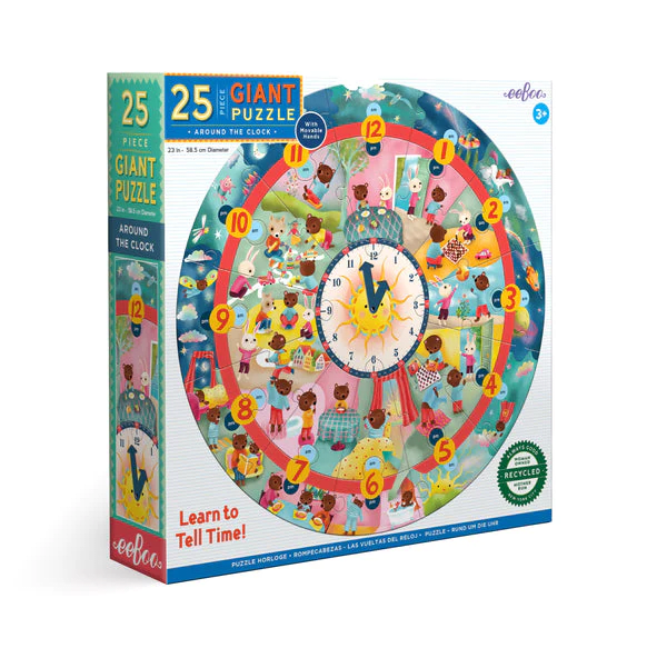 PUZZLE GIGANTE DE RELOJ 25 PIEZAS LA VUELTA DEL RELOJ1