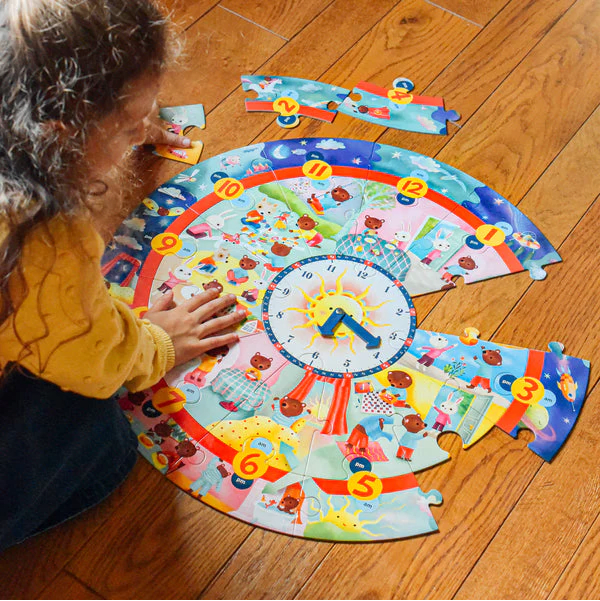 PUZZLE GIGANTE DE RELOJ 25 PIEZAS LA VUELTA DEL RELOJ2