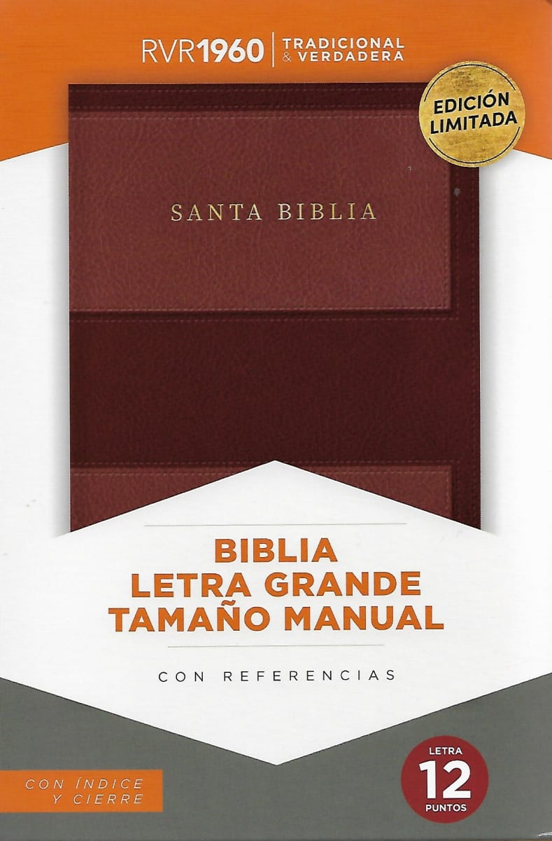 BIBLIA RVR1960 LETRA GRANDE TAMAÑO MANUAL CON ÍNDICE Y CIERRE1