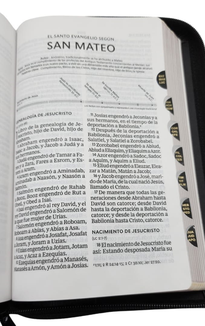 BIBLIA RVR1960 TAMAÑO PERSONAL LETRA GRANDE CON ÍNDICE Y CIERRE - NEGRA3