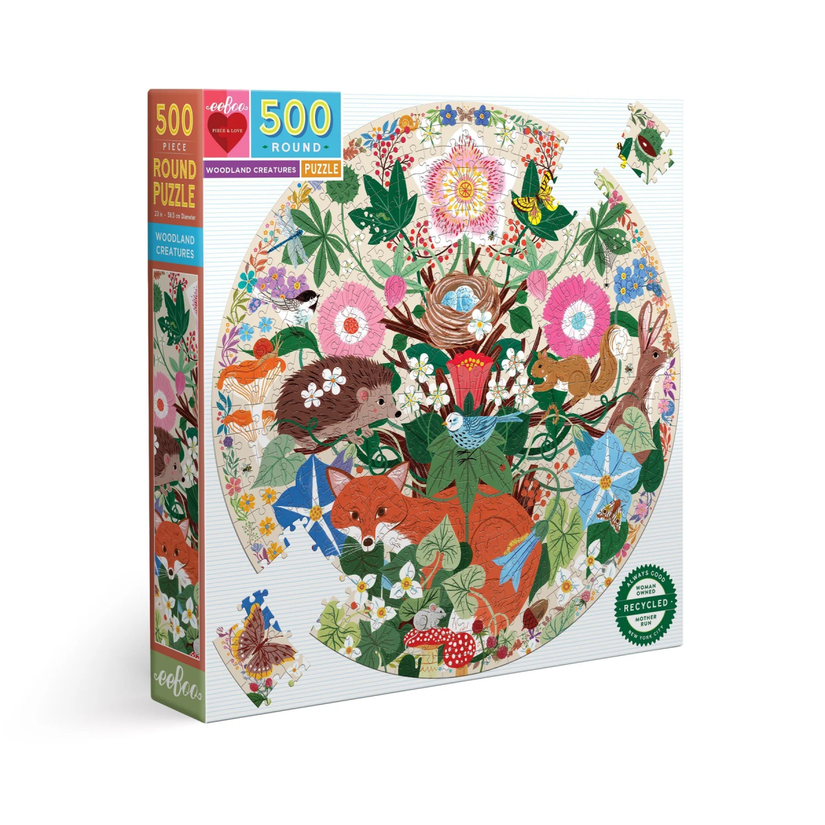 PUZZLE REDONDO 500 PIEZAS - ANIMALES DEL BOSQUE1