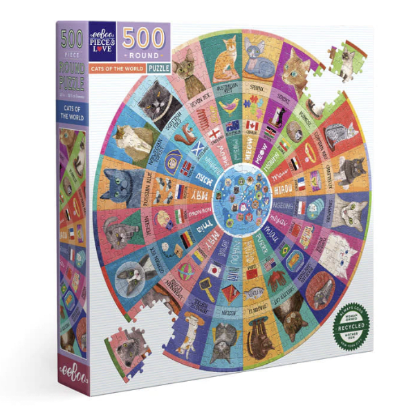 PUZZLE 500 PIEZAS - REDONDO CATS OF THE WORLD1