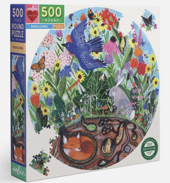 PUZZLE 500 PIEZAS - REDONDO ANIMALES Y FLORES1
