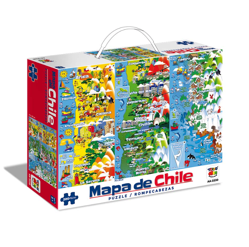 MAPA DE CHILE - PUZZLE 200 PIEZAS1