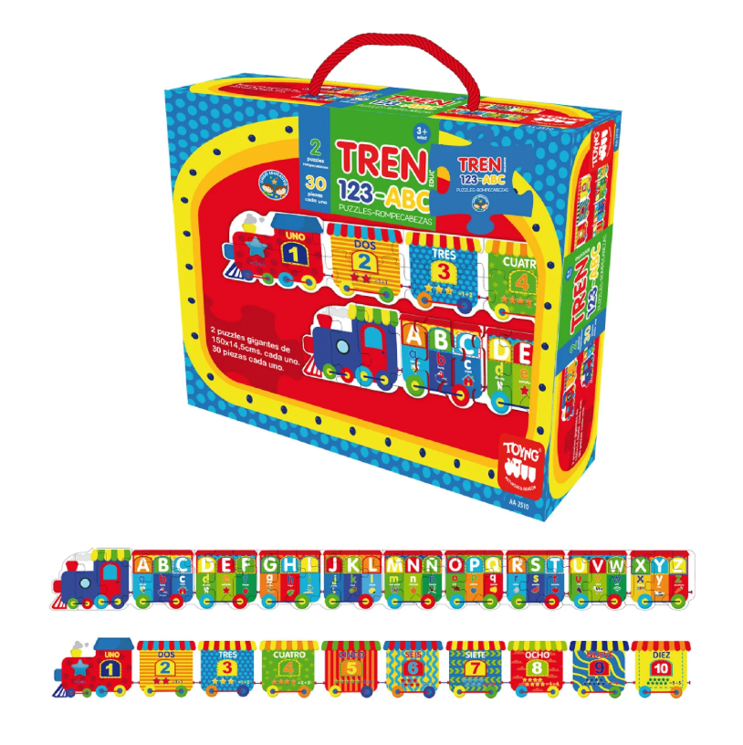 123 & ABC - PUZZLE DE TREN CON NÚMEROS Y ABECEDARIO1
