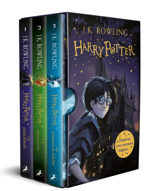 ESTUCHE HARRY POTTER 3 PRIMERAS NOVELAS