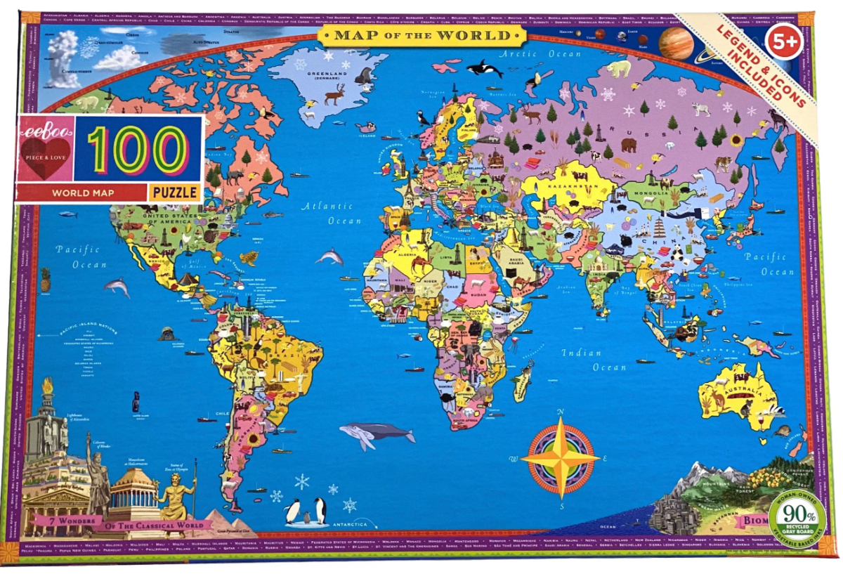 PUZZLE 100 PIEZAS MAPA DEL MUNDO1