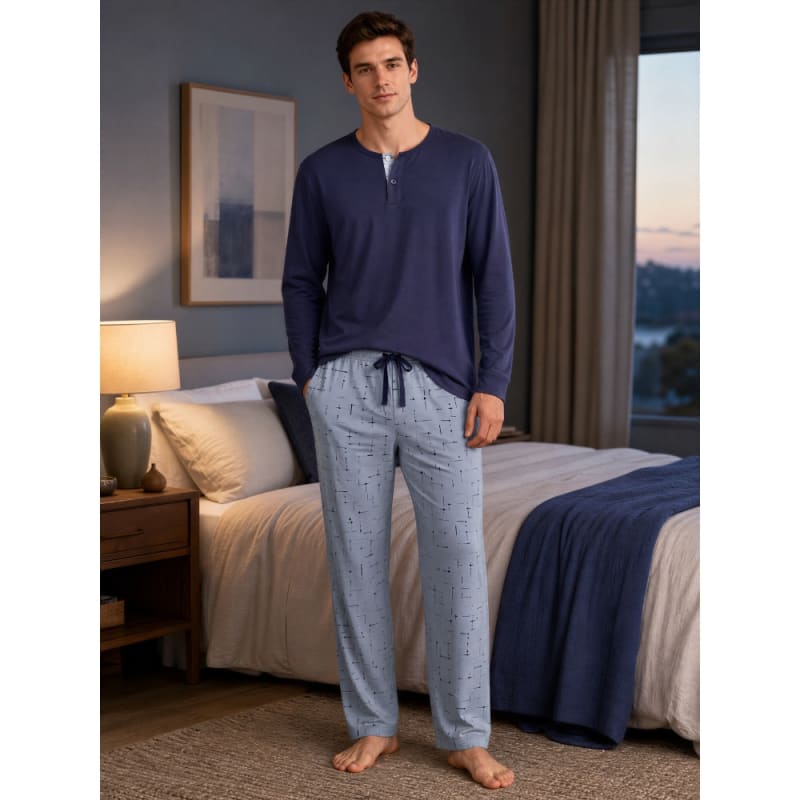 SET JAMES ML NAVY / TRAVERTINO