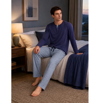 SET JAMES ML NAVY / TRAVERTINO