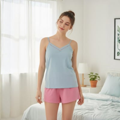 PIJAMA SOLEGGIATO SEAFOAM PARROT CAY CORAL