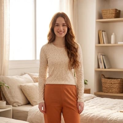 VELO DI FIORI  TEENAGER OCRE