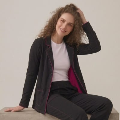 LOUNGEWEAR SET ELEONOR CRIMSON/ BLACK