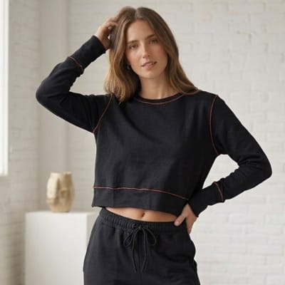 LOUNGEWEAR SET MARGOT CRIMSON/BLACK