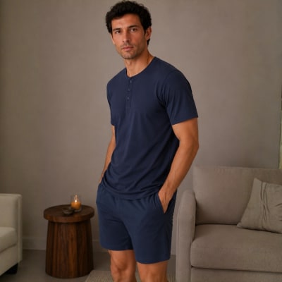 PIJAMA JAMES M/C NAVY3