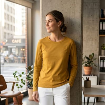 PROOF OF CONCEPT LUCIA TEE SHIRT M/L OCRE