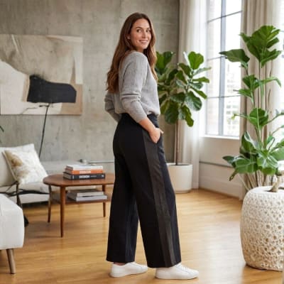 LOUNGEWEAR IRINA PANT BLACK/GREEN
