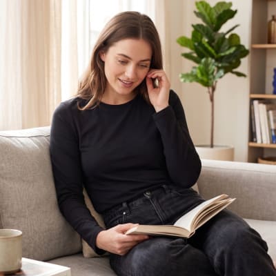 LOUNGEWEAR TOP BIANCA BLACK