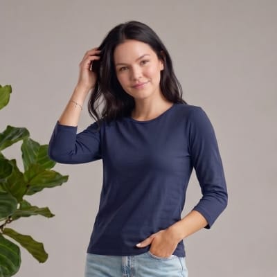 LOUNGEWEAR TOP HELEN NAVY1