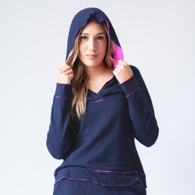 LOUNGEWEAR HOODIE ELISE NAVY1