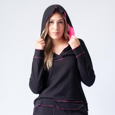 LOUNGEWEAR HOODIE ELISE BLACK1