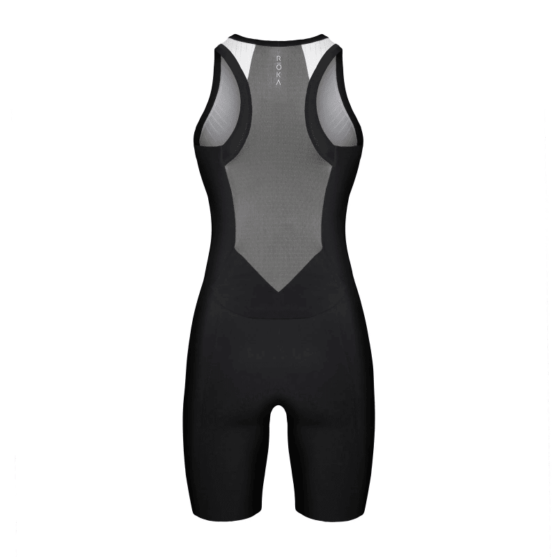 MEN'S GEN II ELITE AERO SLEEVELESS TRI SUIT - WHITE/BLACK
