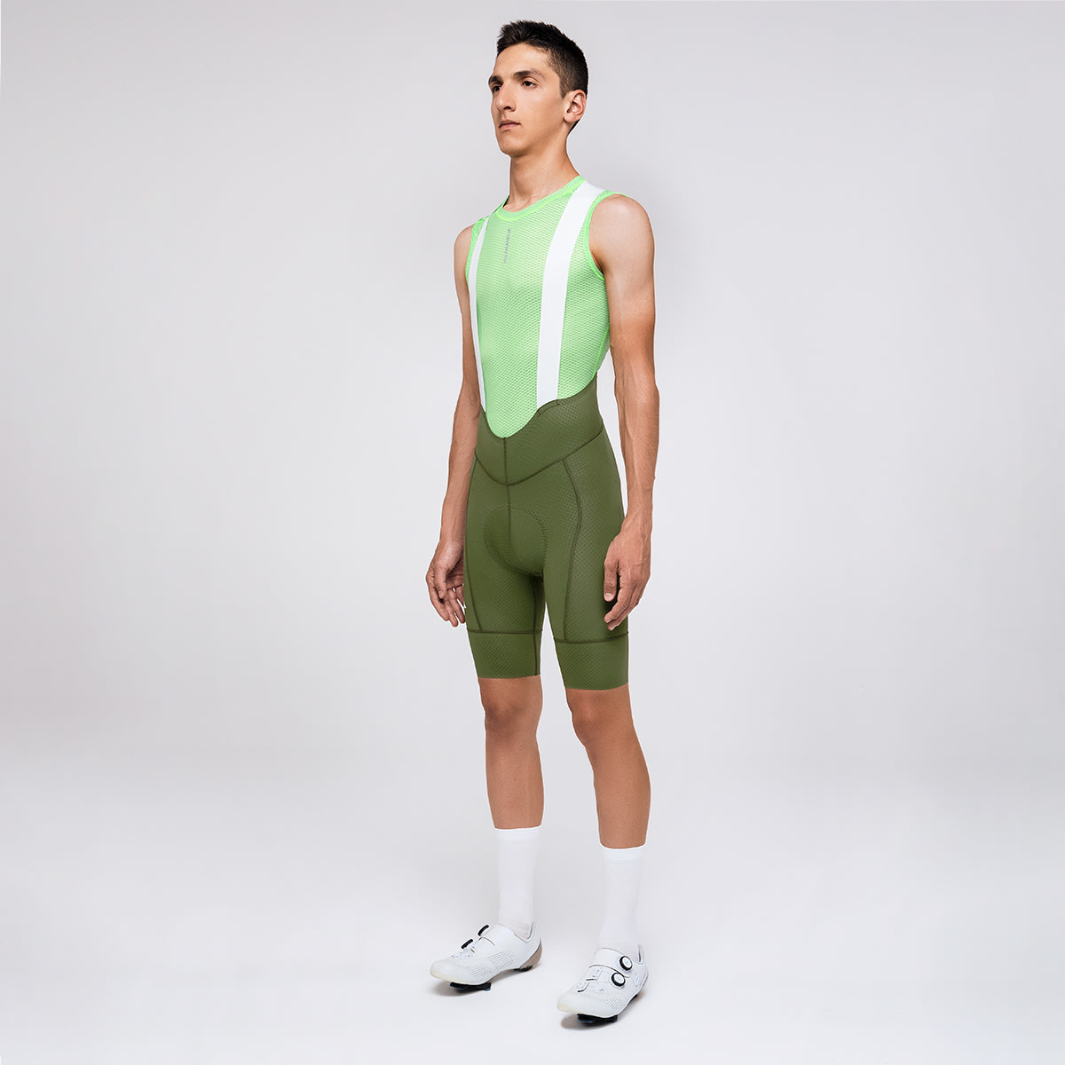 BIB SHORT C/T HOMBRE HARD OLIVE3