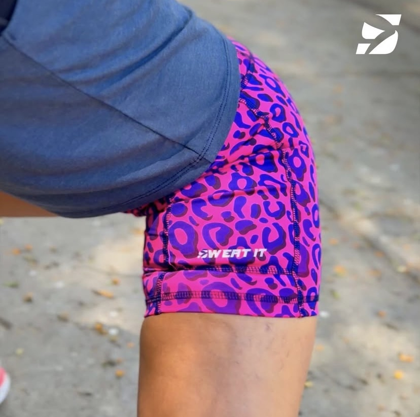 Short Running Animal Print Rosa2