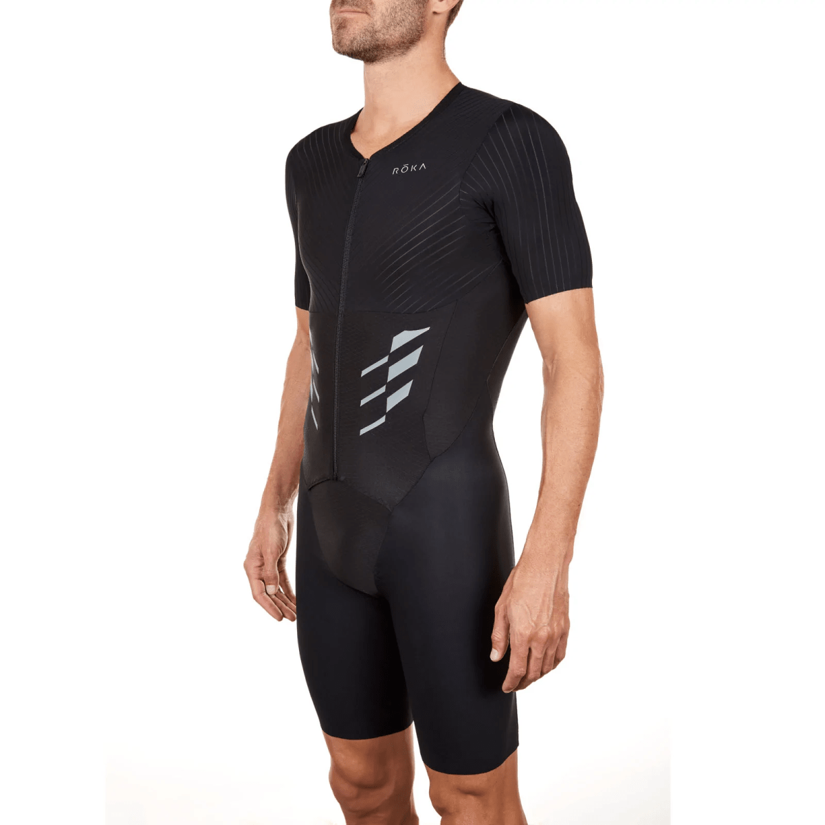 MEN'S GEN II ELITE AERO SHORT SLEEVE TRI SUIT - BLACK3