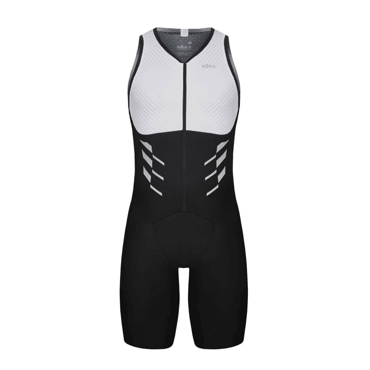 MEN'S GEN II ELITE AERO SLEEVELESS TRI SUIT - WHITE/BLACK1