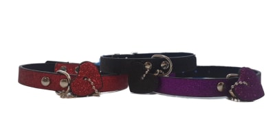 COLLAR CON BRILLOS Y EBILLA DE CUERINA