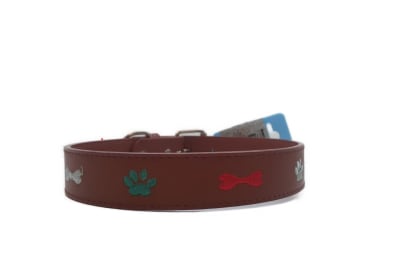 COLLAR HUESO HUELLA BORDADO