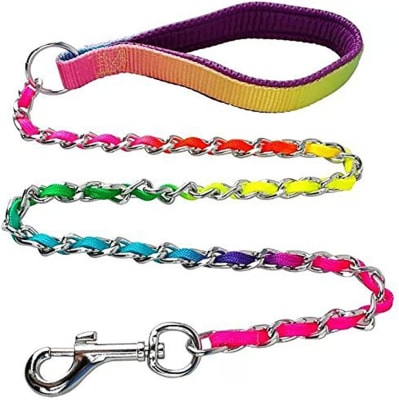 CORREA MULTICOLOR TRENZADA CON CADENA