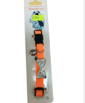 COLLAR ADORNO BRILLANTE METALICO PERRO Y GATO