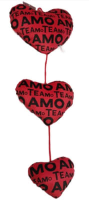 COJINES COLGANTES EN FORMA DE CORAZON