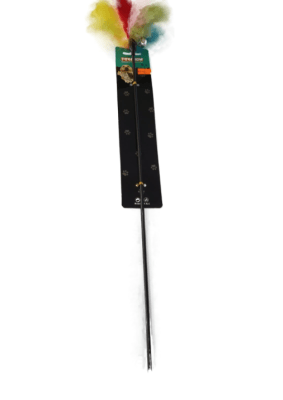 VARILLA DELGADA CON CASCABEL Y PLUMAS