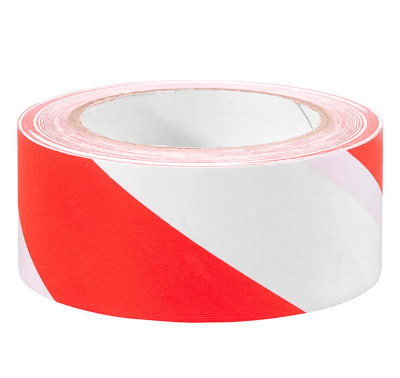 CINTA DEMARCATORIA ROJA CON BLANCO | 50MM*33MTS