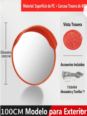 ESPEJO CONVEXO PARA EXTERIOR 100CM